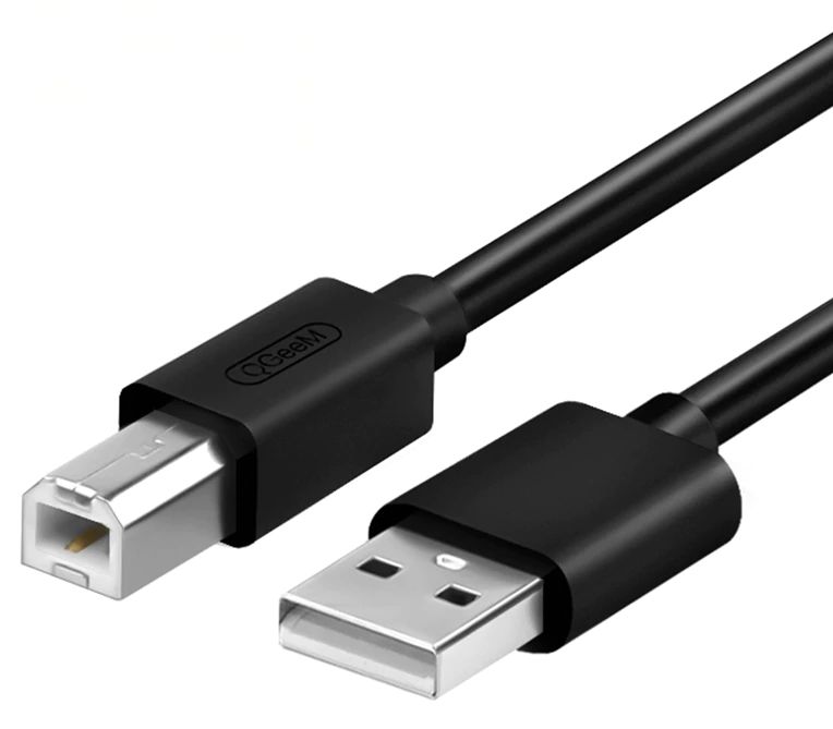 USB-A male naar USB-B male kabel 1 meter zwart 02